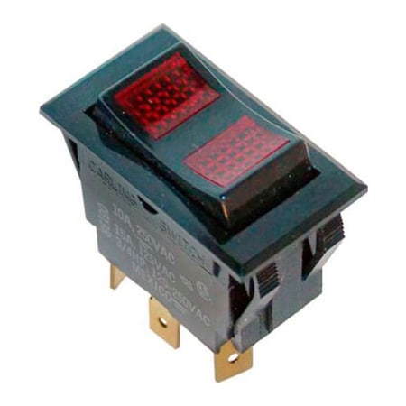 Allpoints Allpoints 42-1233 On/Off/On Lighted Rocker Switch - 10A/250V, 15A/125V 421233